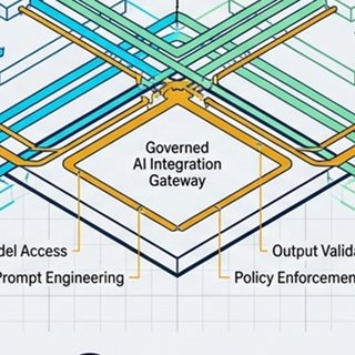 Digital-work platform blueprint emblem